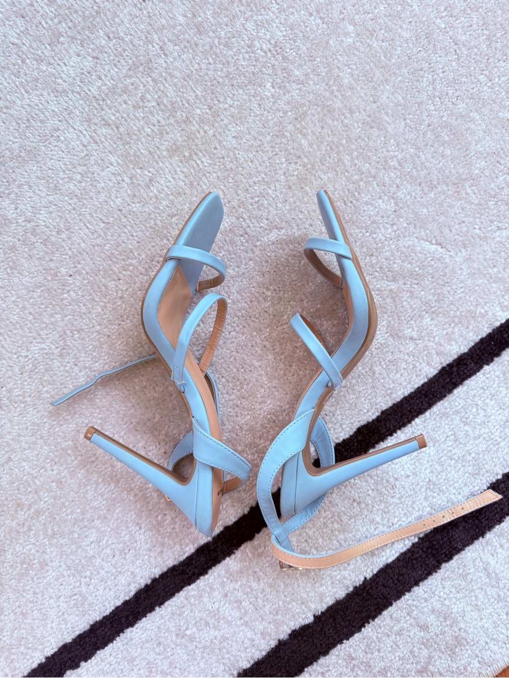 Lulus Light Blue Ankle Strap High Heel Sandals - Women's - Picture 5 of 6